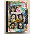 Tim Holtz idea-ology PHOTOBOOTH th93799 pictures of woman tie dye background not alone card