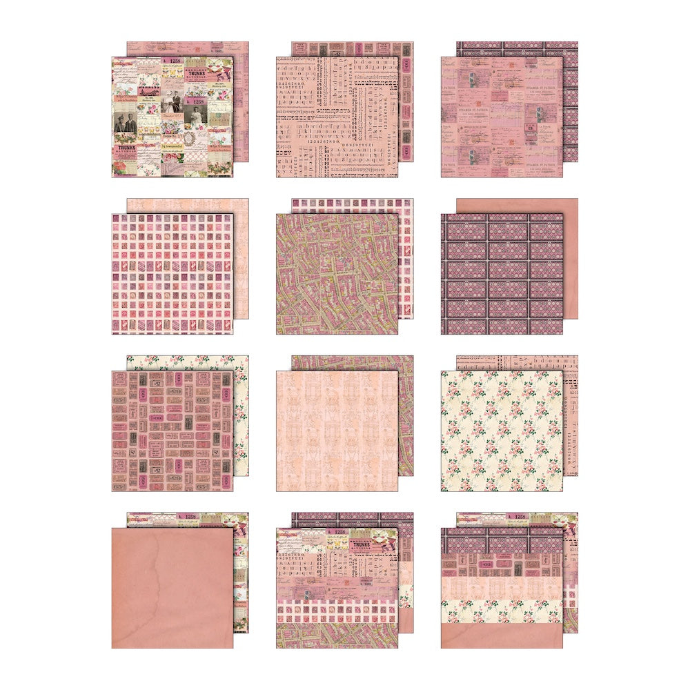 Tim Holtz idea-ology Pink 12 x 12 Palette Paper Collection th94455 product