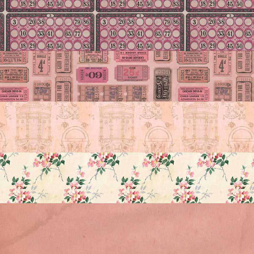 Tim Holtz idea-ology Pink 12 x 12 Palette Paper Collection th94455 sample 2