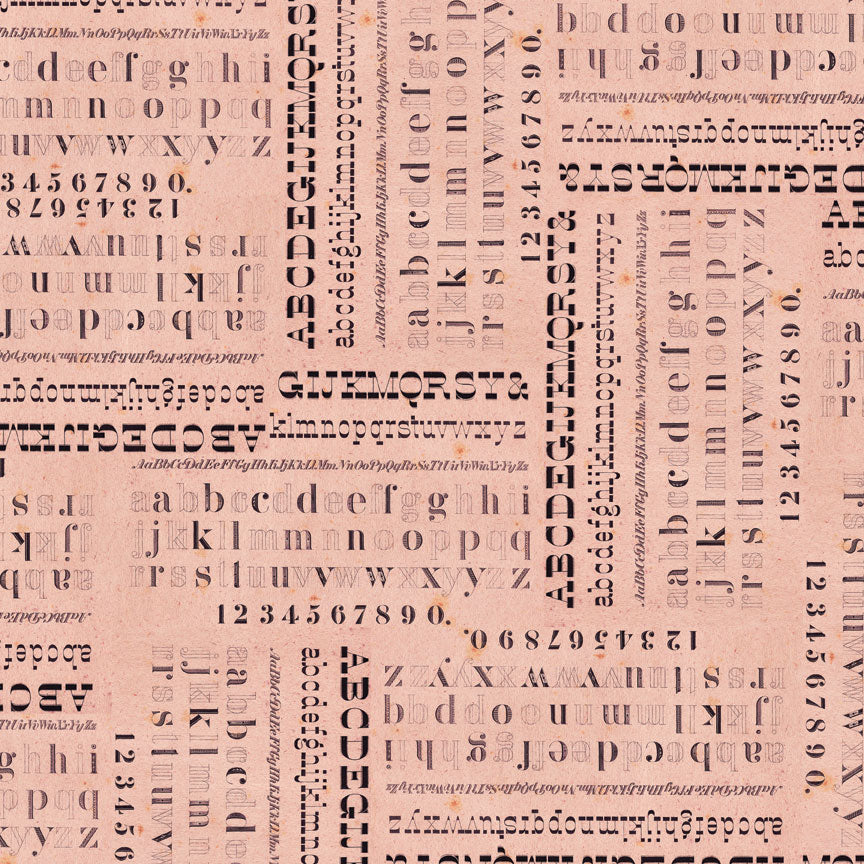 Tim Holtz idea-ology Pink 8 x 8 Palette Paper Collection th94469 letters