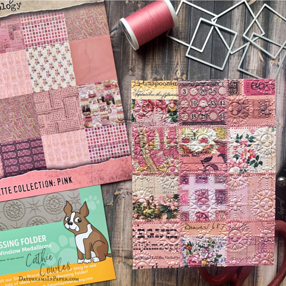 Tim Holtz idea-ology Pink 8 x 8 Palette Paper Collection th94469 quilt | color-code:ALT03