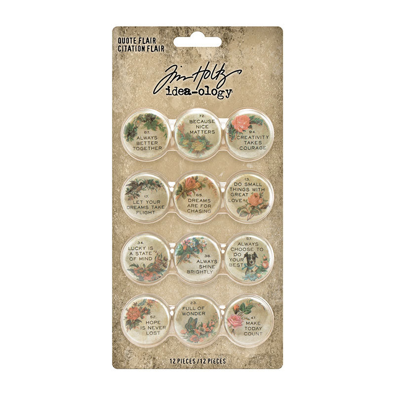 Tim Holtz idea-ology QUOTE FLAIR th94116