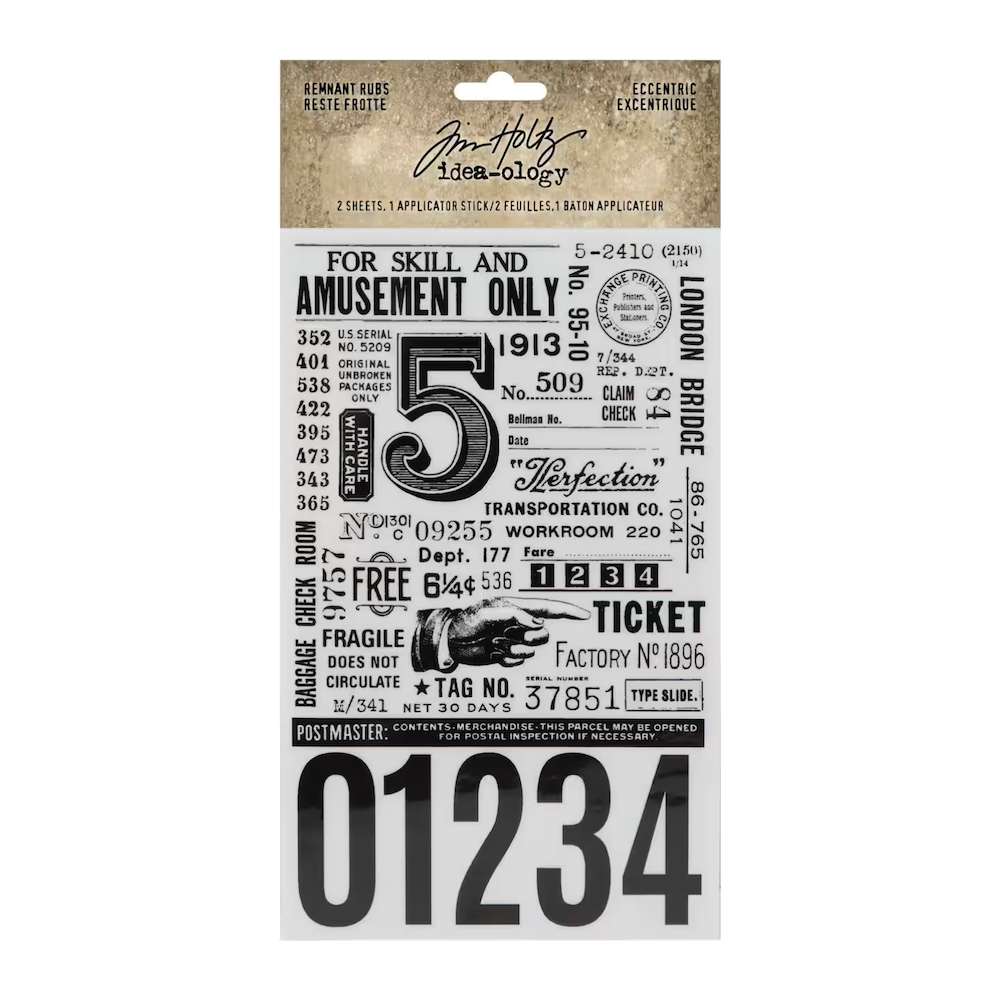 Tim Holtz idea-ology REMNANT RUBS LABELED th94237