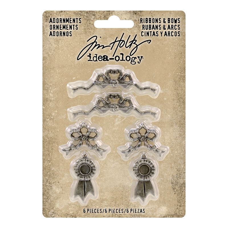Tim Holtz idea-ology RIBBONS & BOWS Adornments th93686