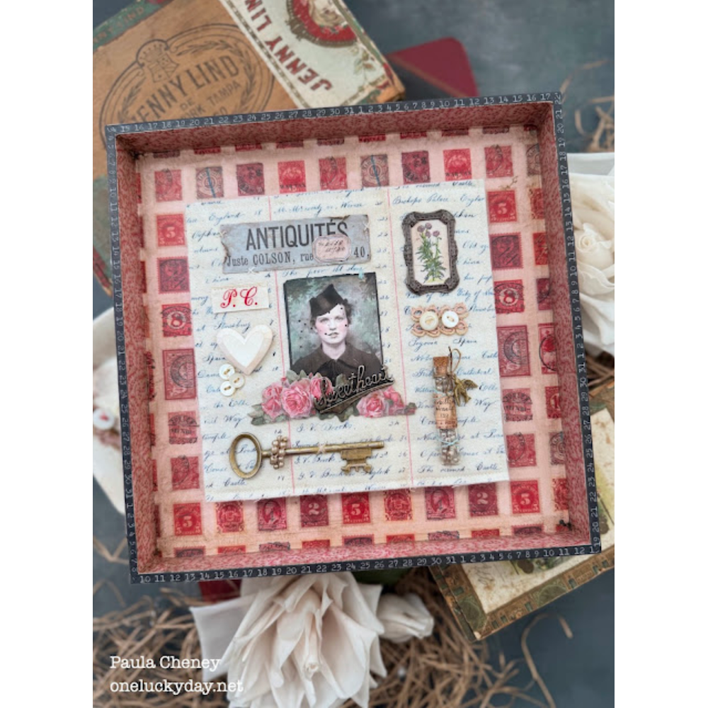 Tim Holtz idea-ology Red 12 x 12 Palette Paper Collection th94456 heart | color-code:ALT02