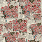 Tim Holtz idea-ology Red 12 x 12 Palette Paper Collection th94456 map