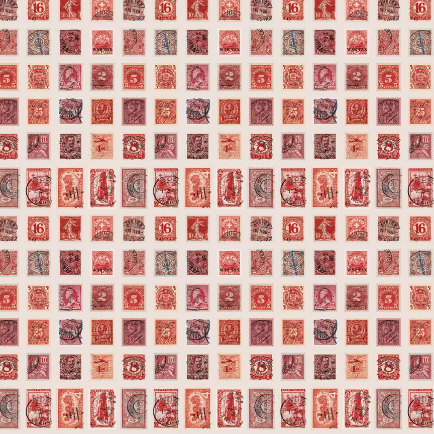 Tim Holtz idea-ology Red 12 x 12 Palette Paper Collection th94456 postage