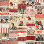 Tim Holtz idea-ology Red 8 x 8 Palette Paper Collection th94470 collage