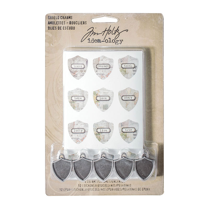 Tim Holtz idea-ology SHiELD CHARMS TH93212