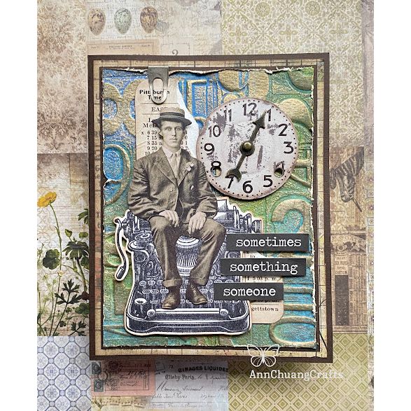 Tim Holtz idea-ology SOLOS PAPER DOLLS TH93555 typewriter | color-code:ALT04
