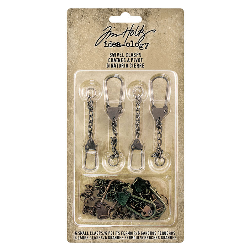 Tim Holtz idea-ology SWIVEL CLASPS Hardware Metal Jewelry TH92677
