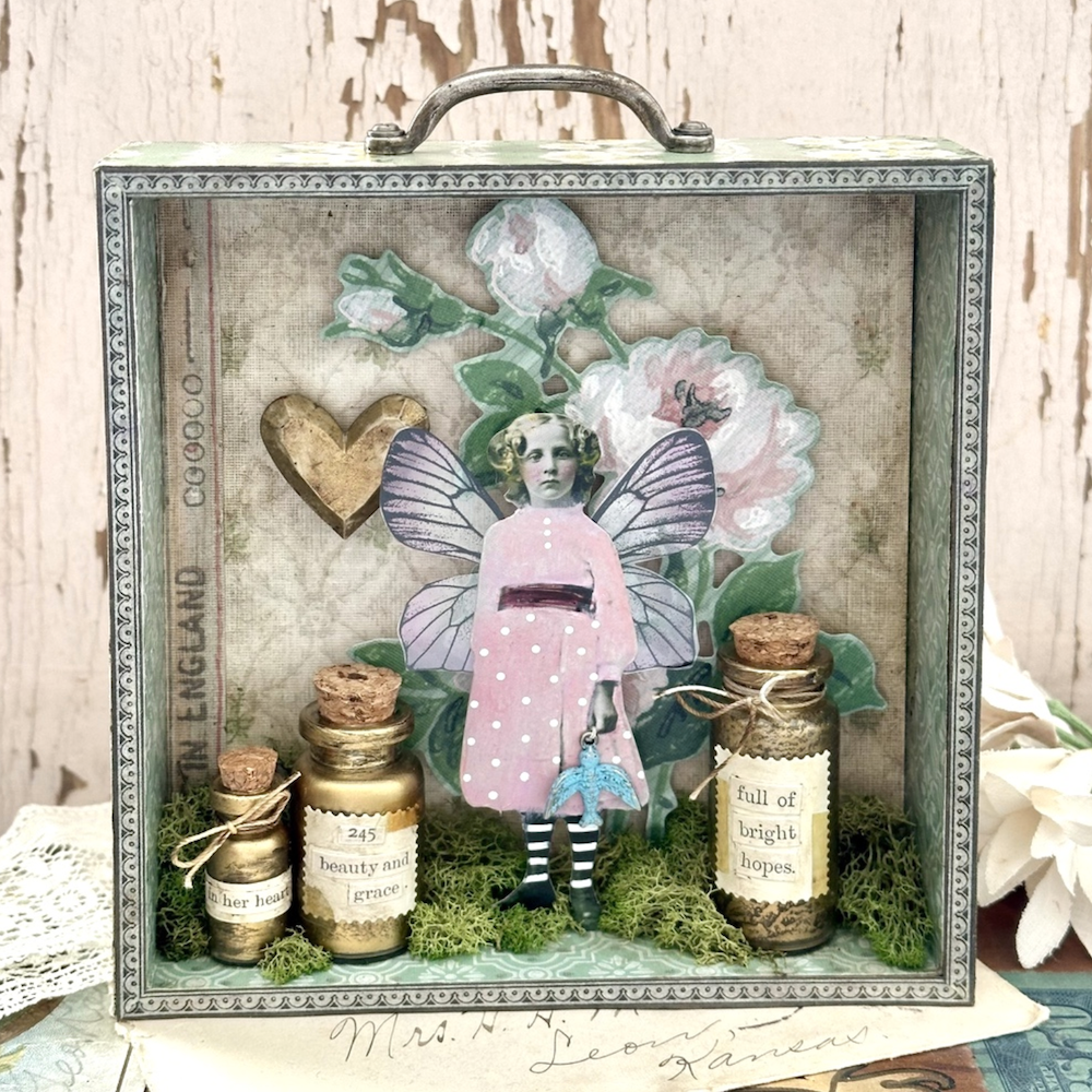 Tim Holtz idea-ology Salvaged Hearts th94380 blue | color-code:ALT01