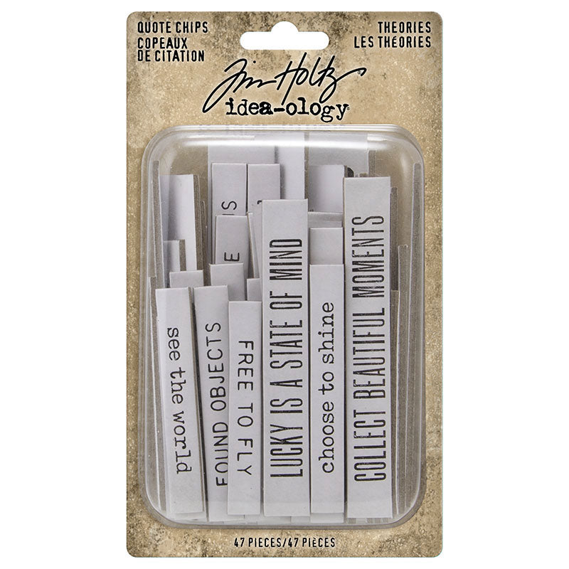 Tim Holtz idea-ology THEORIES Quote Chips th94045