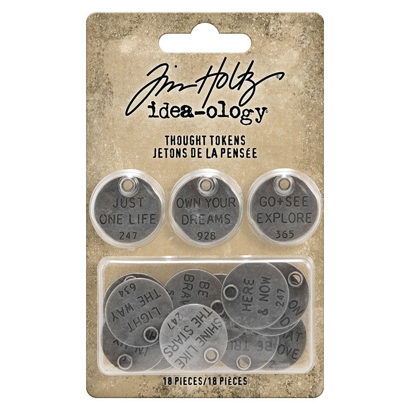 Tim Holtz idea-ology THOUGHT Tokens th94024