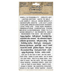 Tim Holtz idea-ology TINY TEXT Remnant Rubs th93695