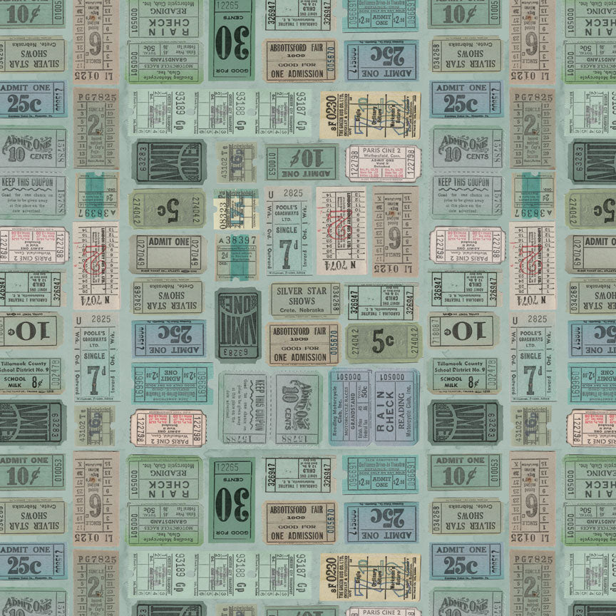 Tim Holtz idea-ology Teal 8 x 8 Palette Paper Collection th94475 ticket