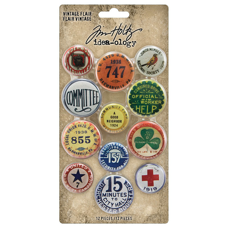Tim Holtz idea-ology VINTAGE FLAIR Embellishments th94027