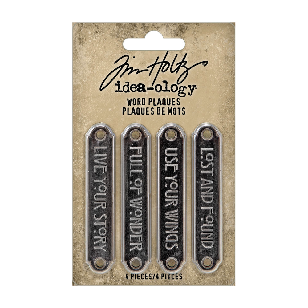 Tim Holtz idea-ology WORD PLAQUES th94246
