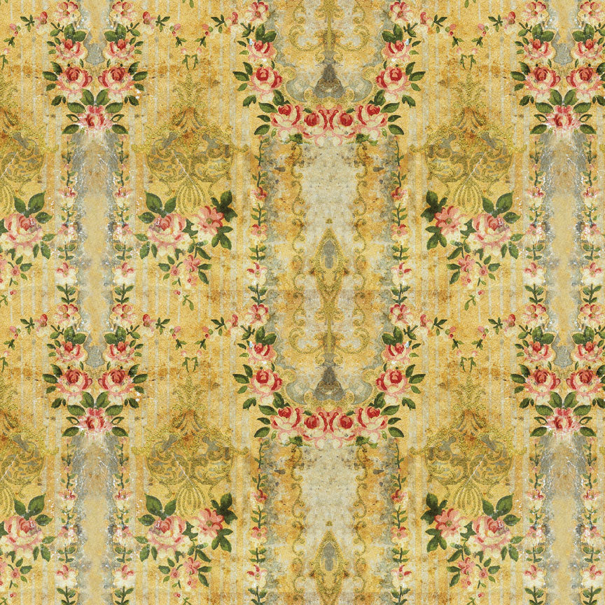 Tim Holtz idea-ology Yellow 12 x 12 Palette Paper Collection th94458 floral