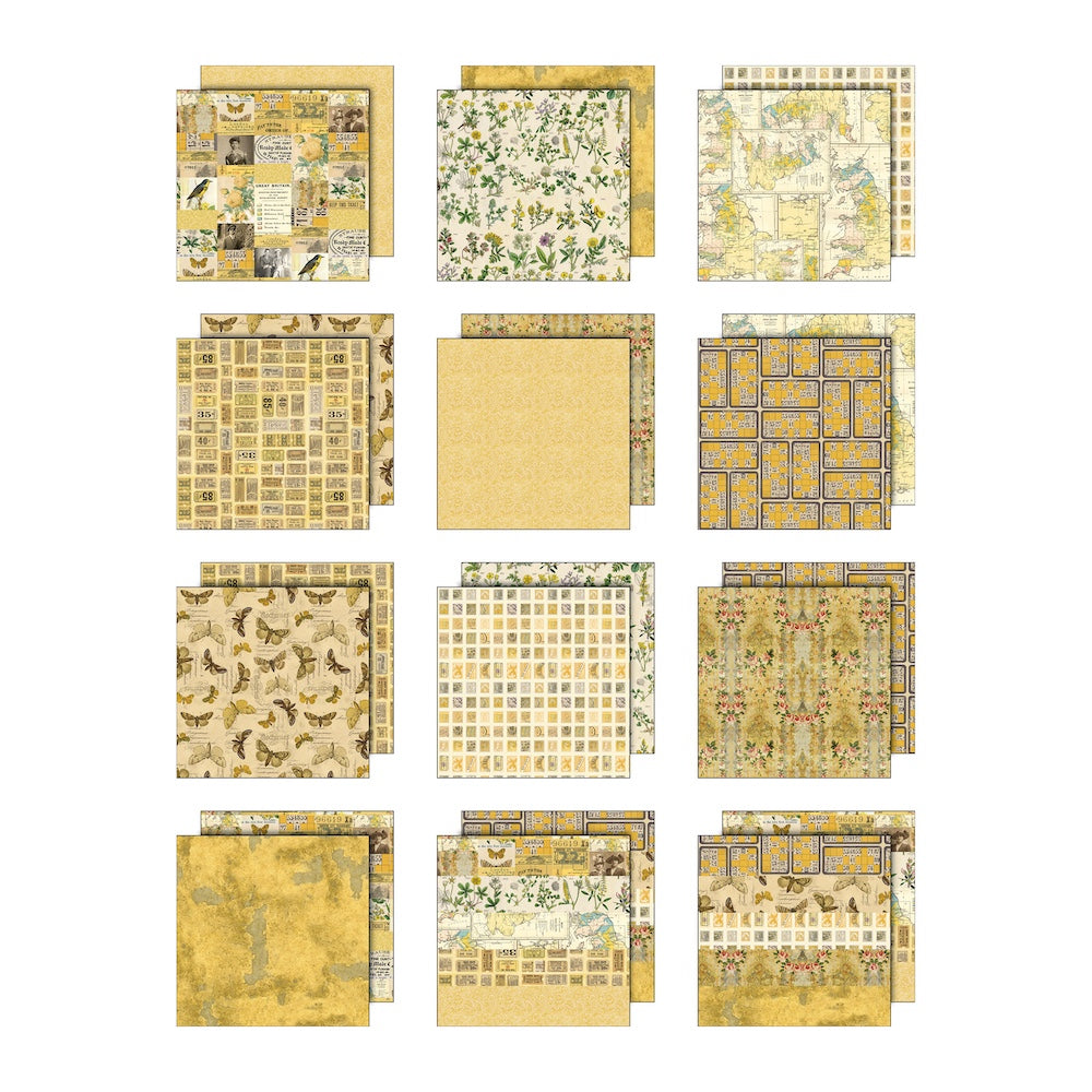 Tim Holtz idea-ology Yellow 12 x 12 Palette Paper Collection th94458 product