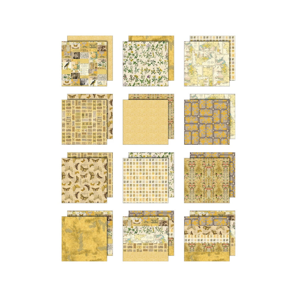 Tim Holtz idea-ology Yellow 8 x 8 Palette Paper Collection th94472 product