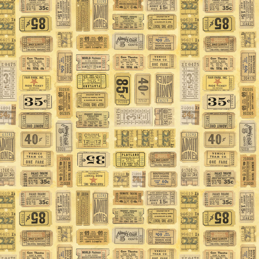 Tim Holtz idea-ology Yellow 8 x 8 Palette Paper Collection th94472 ticket