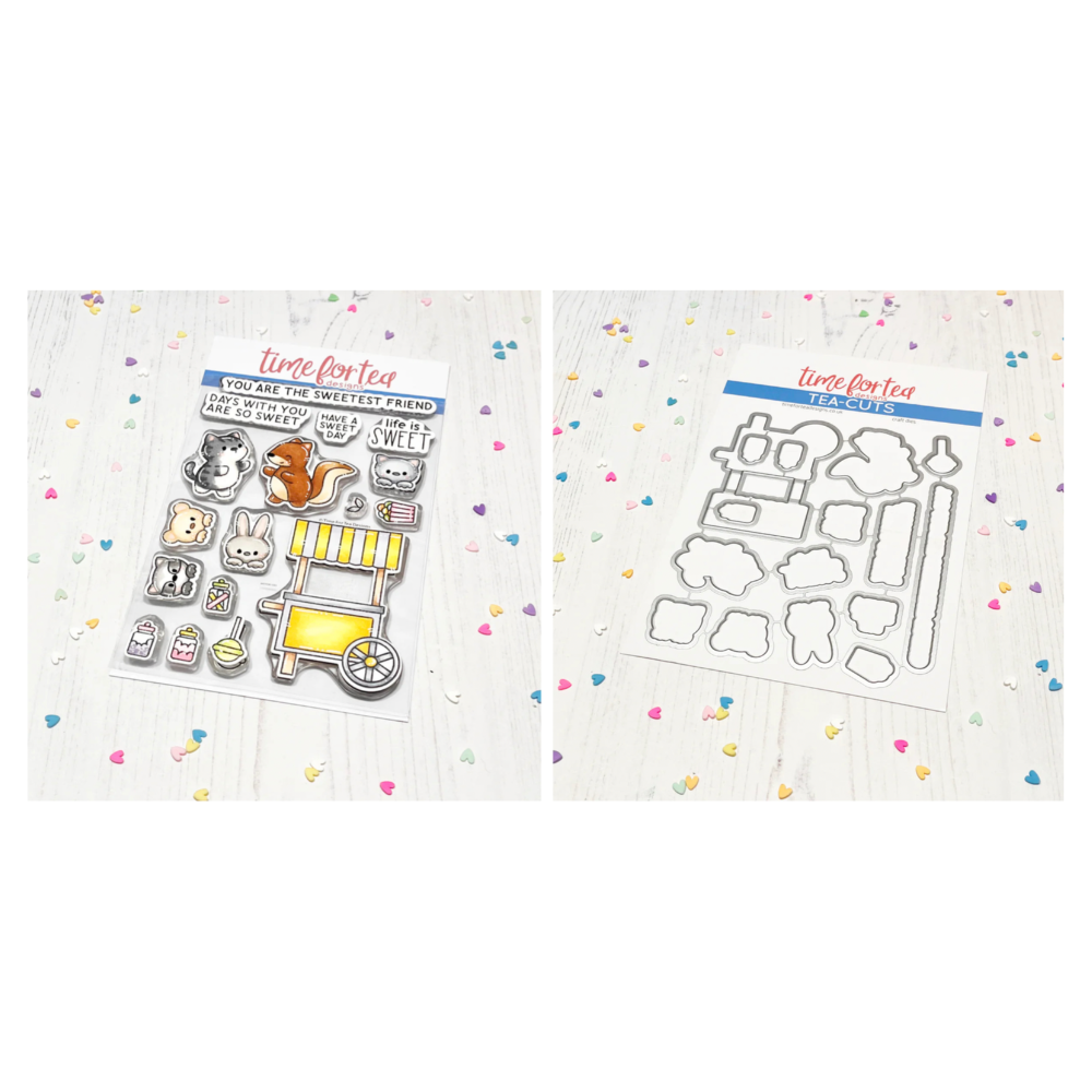 Time For Tea Designs Sweet Cart Critters Clear Stamp and Die Set ...