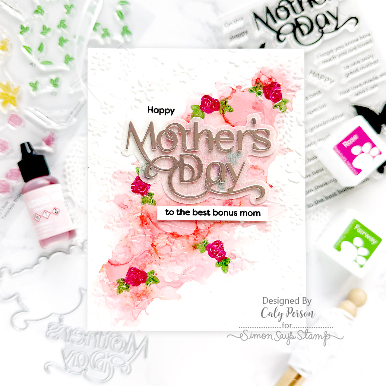 Simon Says Clear Stamps Timeless Blossoms 2213ssc You Are My Favorite Mother's Day Card | color-code:ALT04
