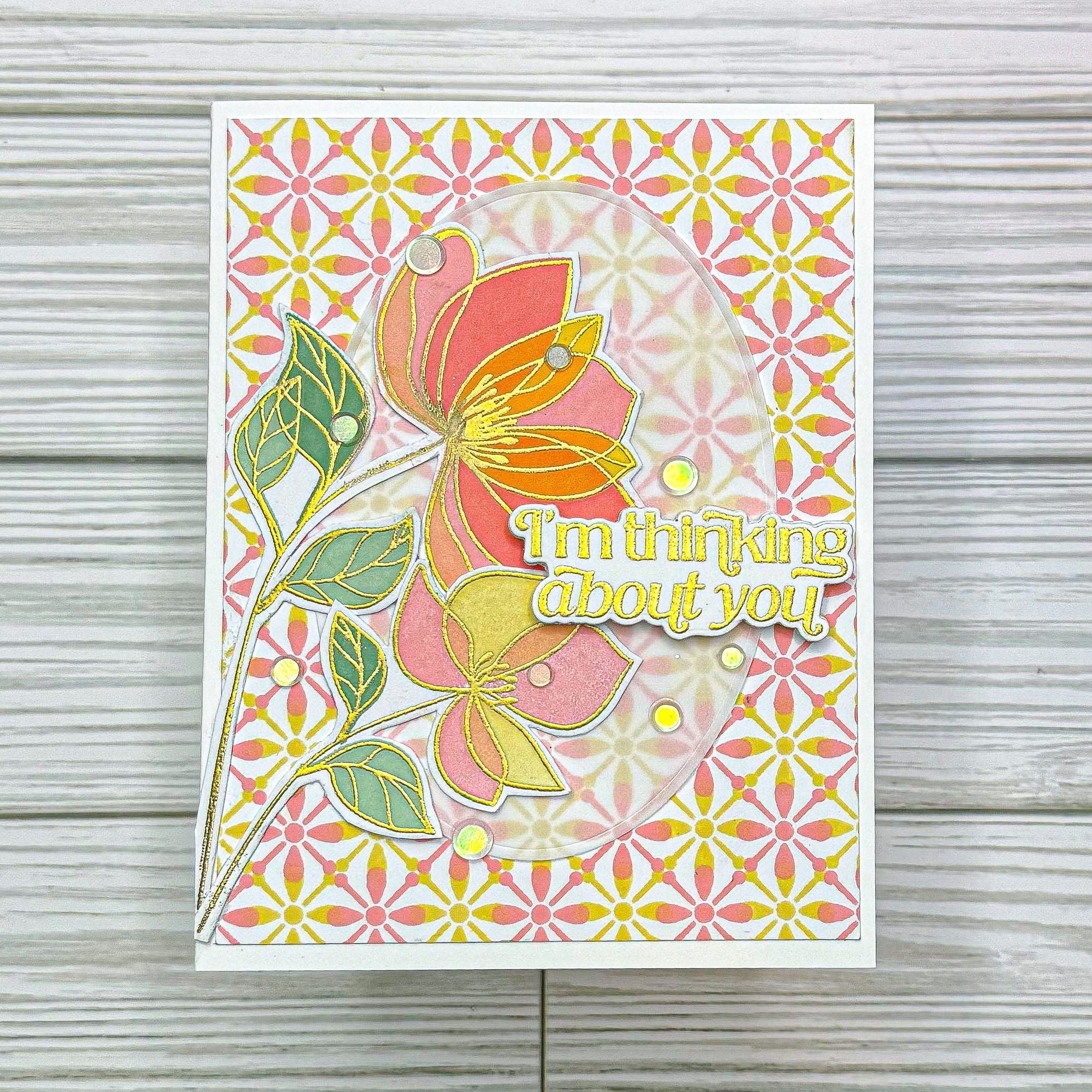 Simon Says Clear Stamps Tin Roof 1060ss Sunny Vibes Thinking About You Card