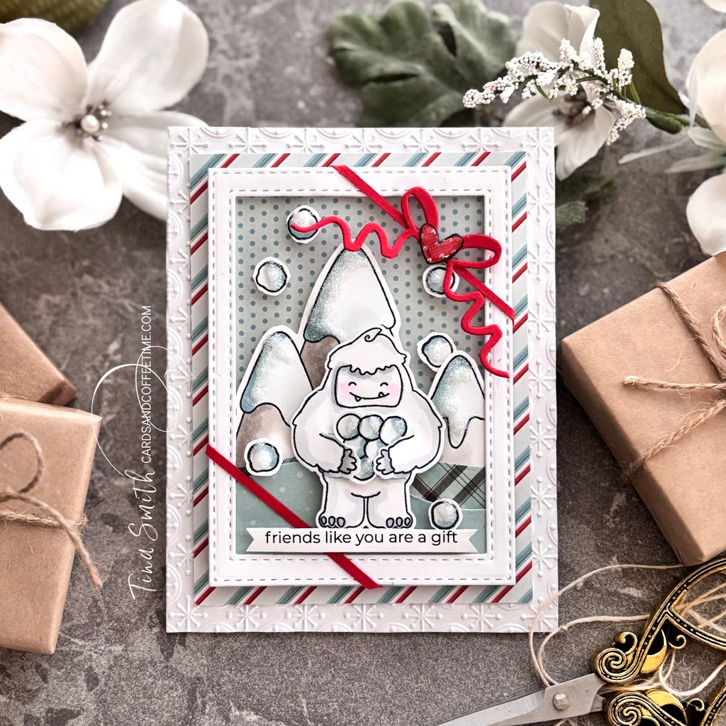 Simon Says Stamp Get Yeti and Balloon Wafer Die 1273sdc Friend Card | color-code:ALT06