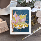 Simon Says Stamp Set of 4 Stencils Red Maple 1102mtc Gratitude Card | color-code:ALT13