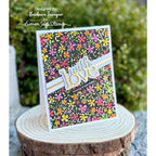 Simon Says Stamp Embossing Folder Tiny Flora sf540 With Love Card