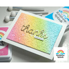 Rainbow Splash Embossing Folder Tiny Florals rsef4 Thanks Card