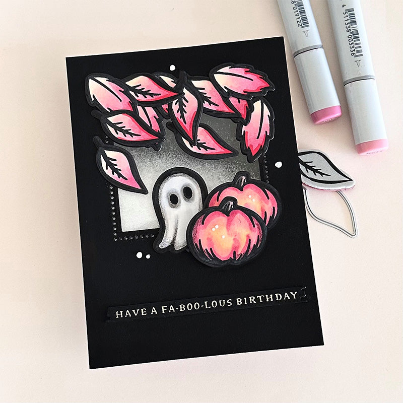 Tim Holtz Tiny Frights Stamps with Simon Says Stamp Dies Bundle settf25 Halloween Card