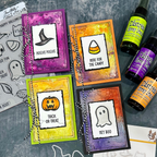 Tim Holtz Tiny Frights Stamps with Simon Says Stamp Dies Bundle settf25 Halloween Cards