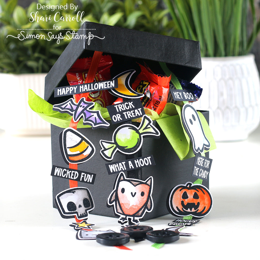 Simon Says Stamp Tiny Frights Wafer Dies 468sss Halloween Card Treat Box