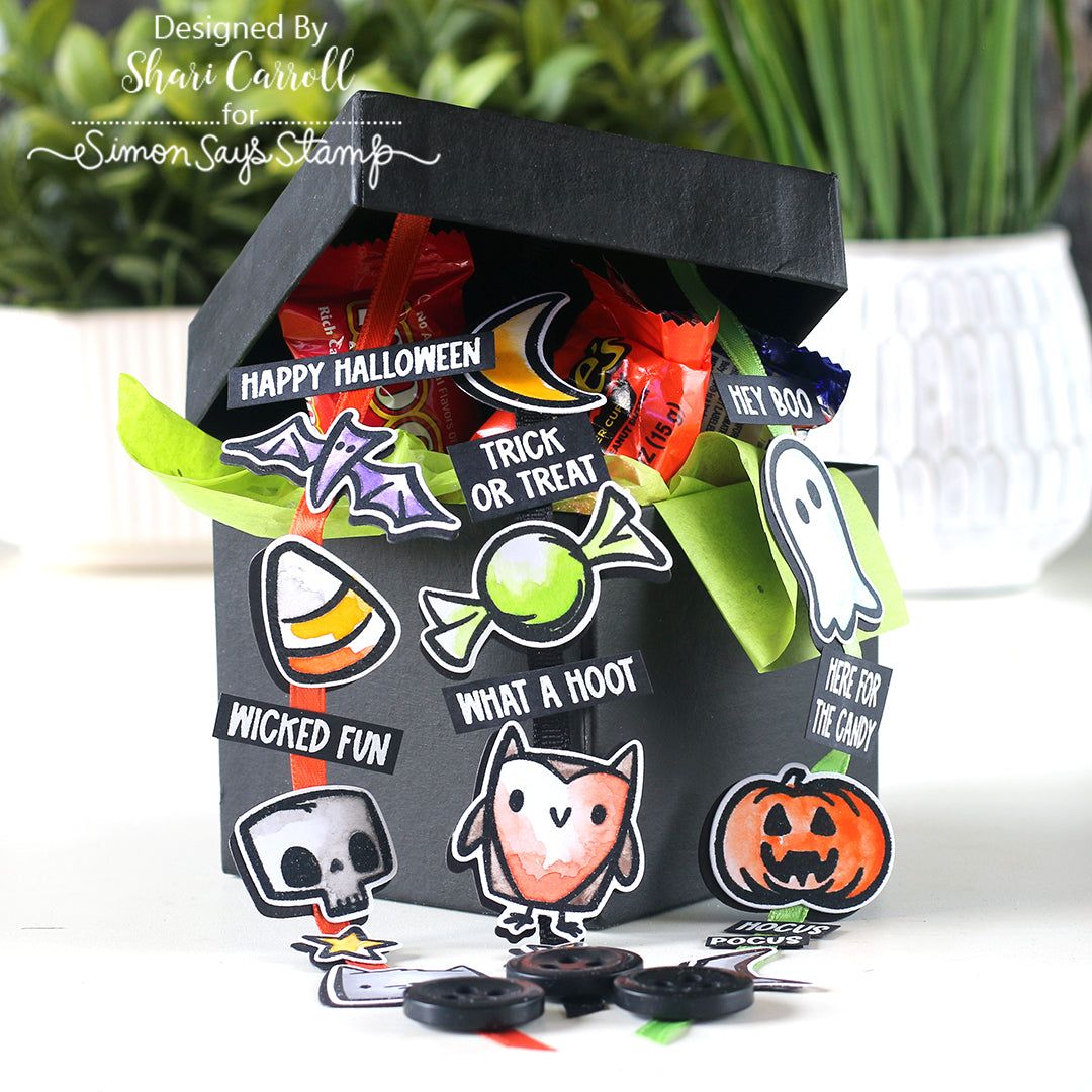Simon Says Stamp Tiny Frights Wafer Dies 468sss Halloween Card Treat Box