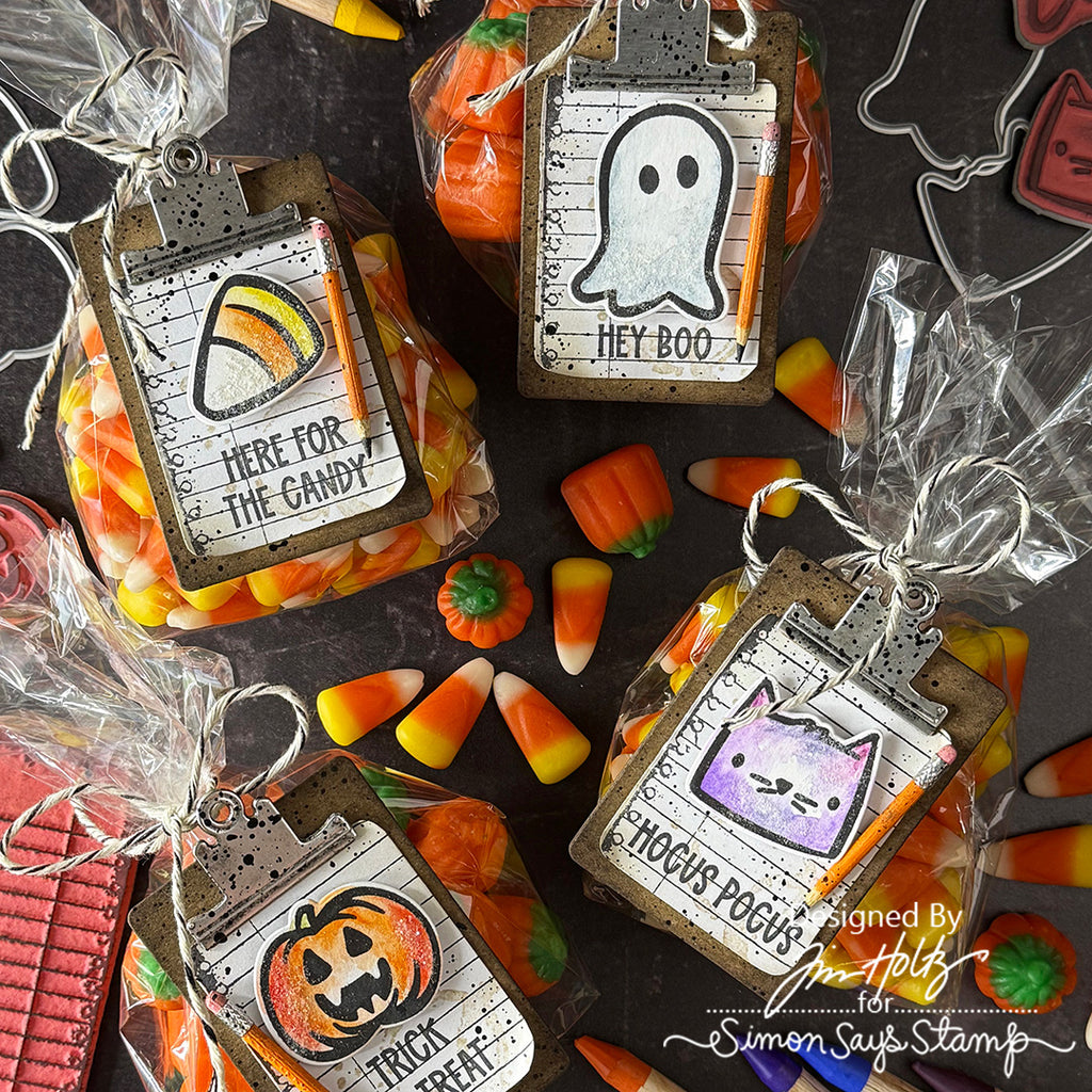 Tim Holtz Tiny Frights Stamps with Simon Says Stamp Dies Bundle settf25 Halloween Treat Bag Tags | color-code:ALT08