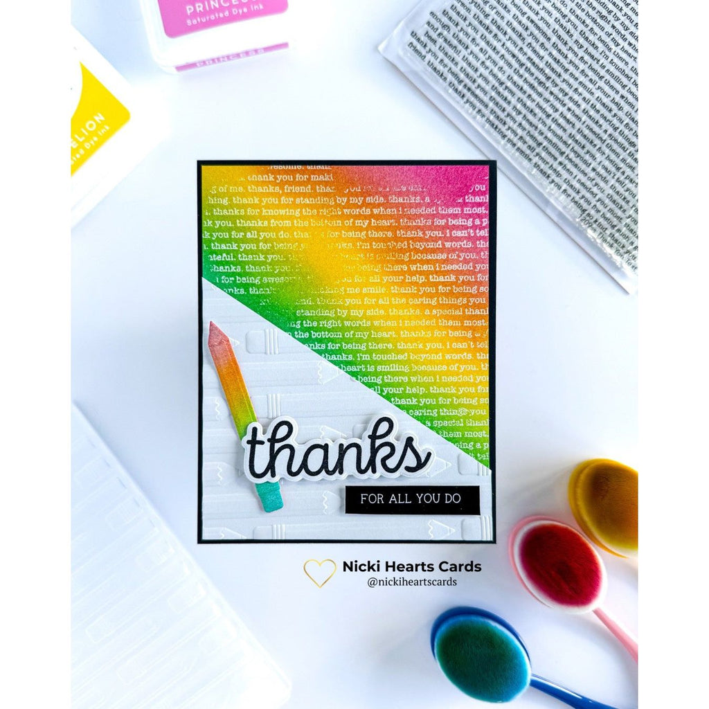 Simon Says Clear Stamp Thank You Text 1209ss Moments in Time Thank You Card | color-code:ALT03