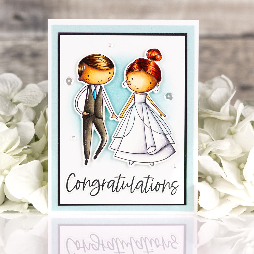 Simon Says Clear Stamps To the Happy Couple 2048ssc Celebrate Wedding Card | color-code:ALT02