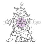 Purple Onion Designs Tofu And Friends Christmas Tree Cling Stamp pod5002