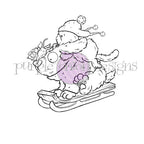 Purple Onion Designs Tofu, Flappy And Mousy Fun In The Snow Cling Stamp pod5008
