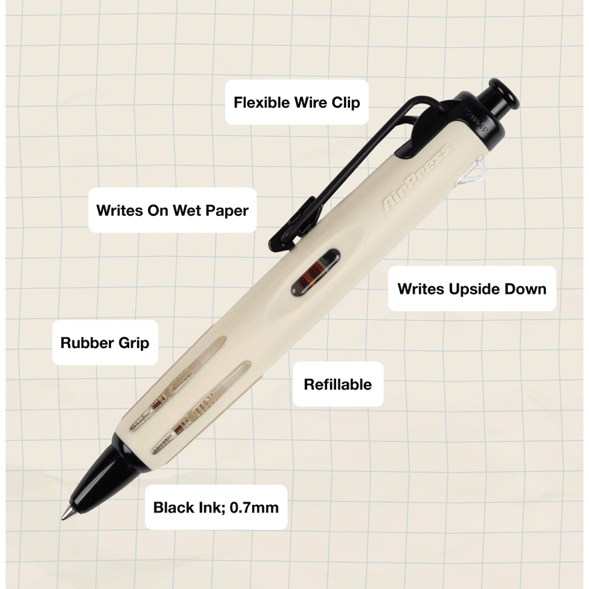 Tombow AirPress Black Ballpoint Pen 56065 features