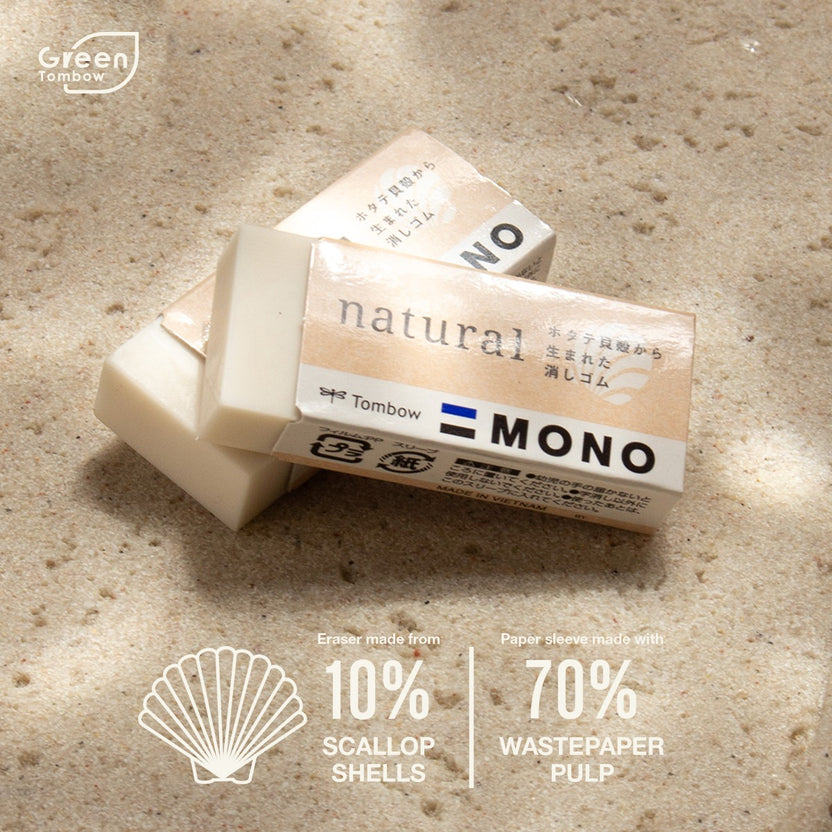Tombow Mono Natural Eraser 2-Pack 67325 glamour