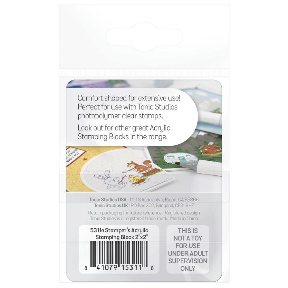 Tonic 2 x 2 Inch Acrylic Stamping Block 5311e Back Of Packaging
