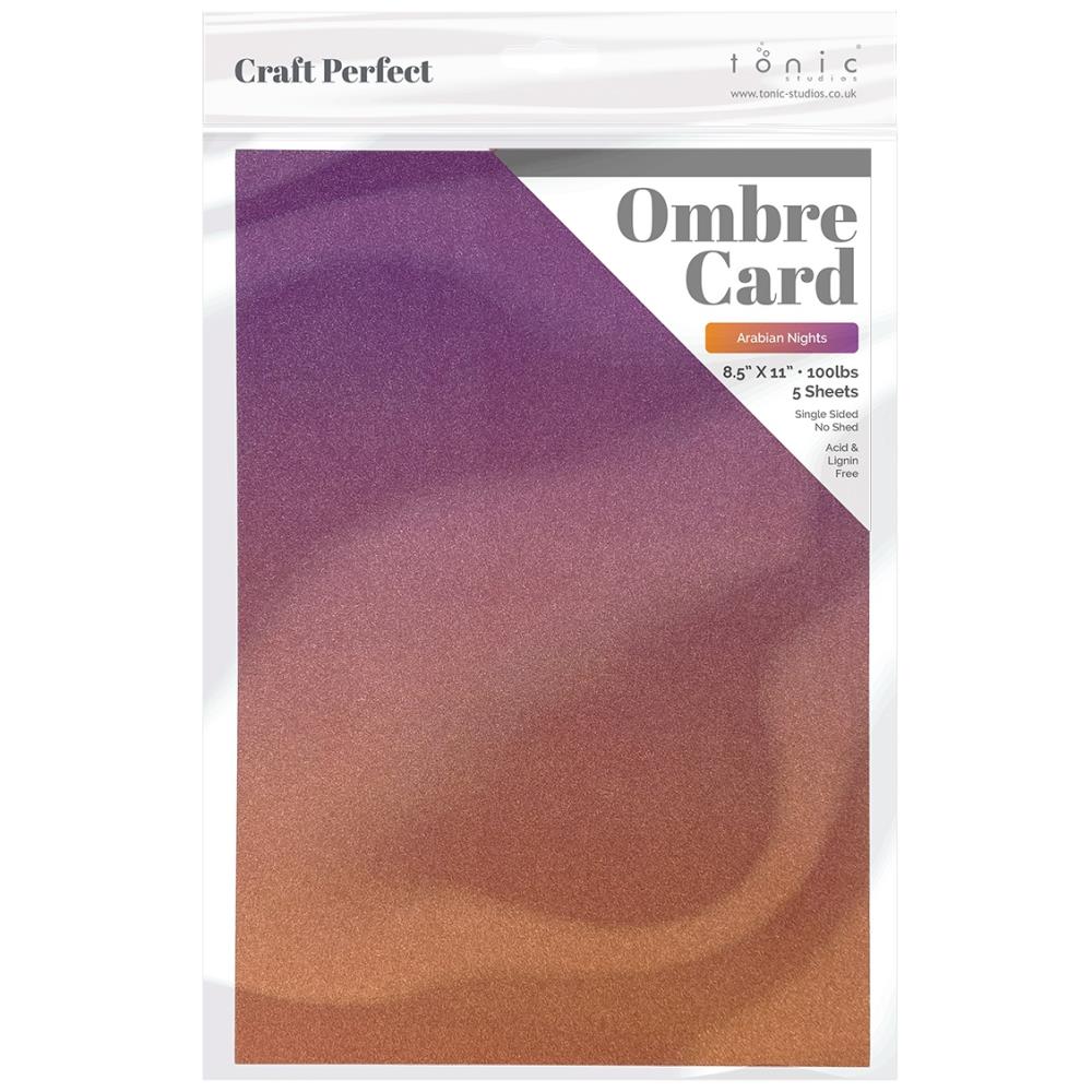 Tonic Arabian Nights 8.5 x 11 Ombre Glitter Cardstock 8925e