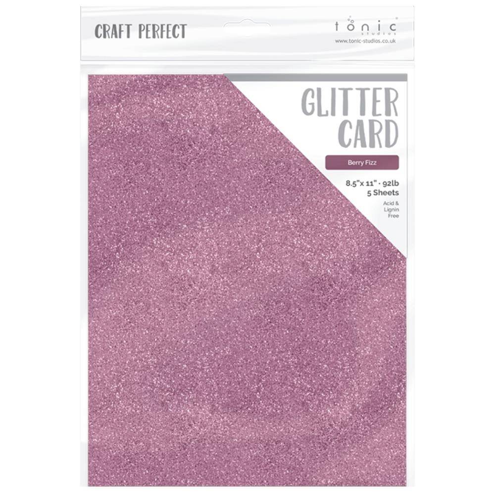 Tonic Berry Fizz 8.5 x 11 Glitter Cardstock 9972e