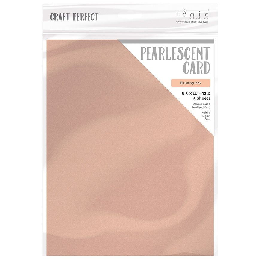 Tonic Blushing Pink 8.5 x 11 Pearlescent Cardstock 9533e