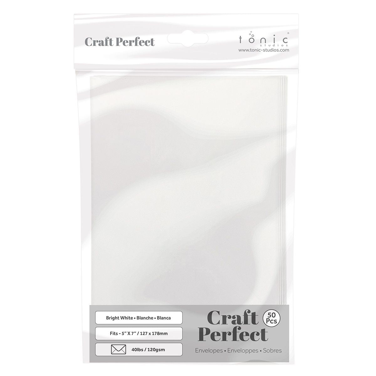 Tonic Craft Perfect 5 x 7 White Envelopes 50 Pack 9282e – Simon Says Stamp