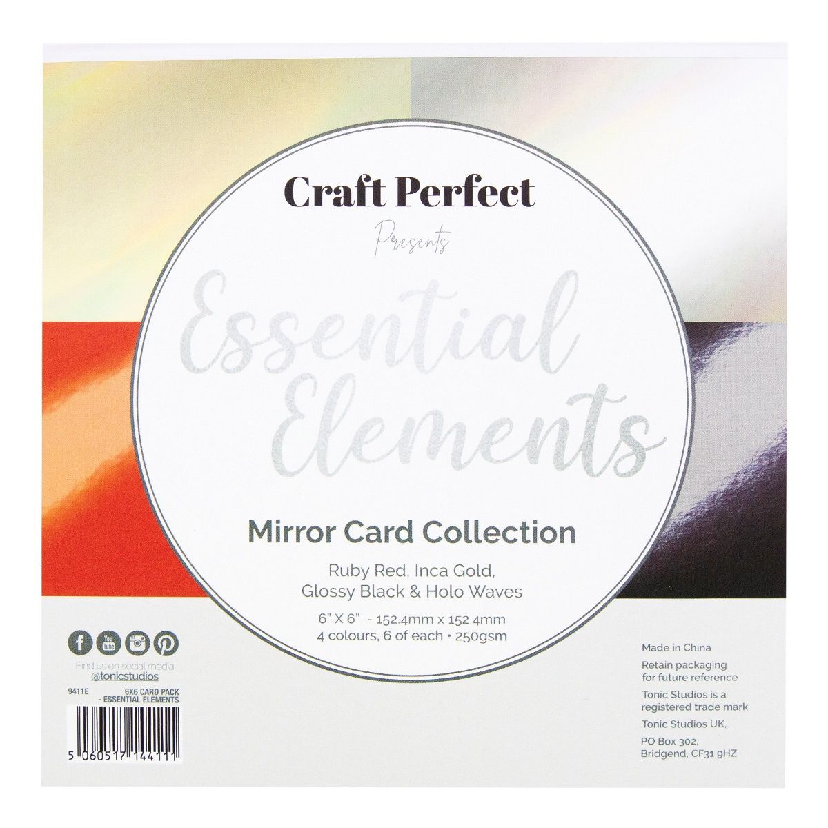 Tonic Craft Perfect Essential Elements 6 x 6 Mirror Card Collection 9411e